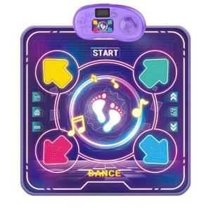 Kids Electric Dance Mat with Wireless Music and Lightup Buttons Fun Dancing Toy for Children Birthday Party Activity