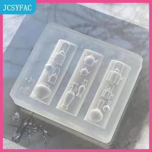 JCSYFAC  Tự làm móng tay Silicone khuôn 3D chín đuôi cáo ba chiều nghệ thuật trang trí móng tay sáng tạo khuôn móng tay rõ ràng dụng cụ làm móng