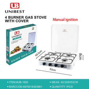 Gas Stove with cover 4 Burners gas stove double burner la germania Built Gas Cooktop 4 Burners Stainless Steel Stove with NG/LPG Conversion Protection UB gas stove double burner la germania