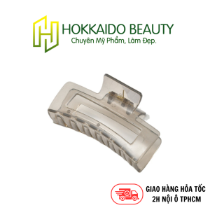 Hokkaido - Kẹp tóc càng cua hình chữ nhật màu xám trong suốt phong cách Hàn Quốc