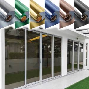 DIY FreeTools Tinted Rumah Privacy Window Film Color Glass Sticker Solar Reflective Films Tint Decor Mirror Films UV