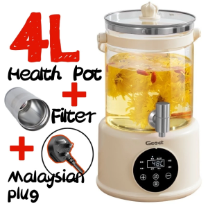 6L Large Capacity Health Pot 1500W High Power Multifunctional Glass Kettle With Stainless Steel Filter Herbal Tea Maker