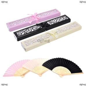 [COD] dgheg 1pc Ivory Bridal Chinese Bamboo Silk Hand Fan Wedding Favors Guests Gifts Hot