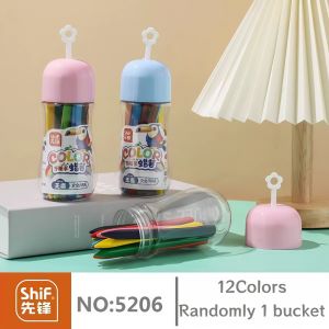 12/24/36 Color Washable Crayons  Non-Dirty Hands Double-headed Plastic Oil Paint Sticks for Childrens Kindergarten Stationery