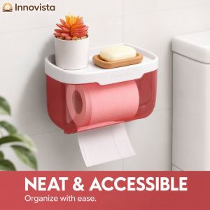 Cod New Wallmounted Waterproof Tissue Box Bathroom Tissue Storage Organizer Toilet Paper Holder