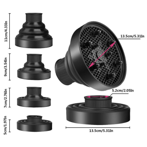 Silicone Hair Dryer Diffuser Foldable Hair Salon Curly Hair Blower Cover for Curly/Wavy Hair Styling