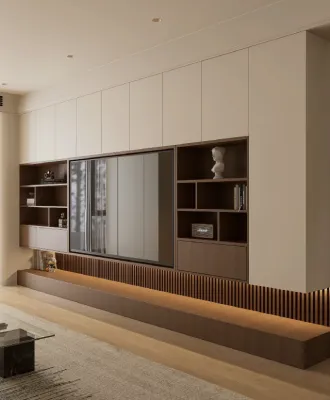 【SG Local Contractor】【Custom Furniture】Customized TV Wall/ TV Console / Carpentry works/ Living Room Design/ Whole house Renovation