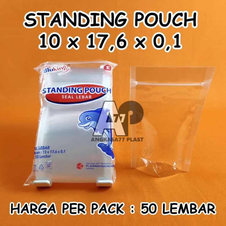 Standing pouch 10x17 plastik klip berdiri berkualitas Lazada