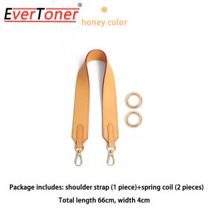 สายกระเป๋าสะพายไหล่ใหม่กระเป๋าทรงถัง EverToner พร้อมหนังสองด้านสำหรับกระเป๋า L-V ไม่เคยเต็มสายสะพายกว้างเปลี่ยนสายพานกระเป๋า