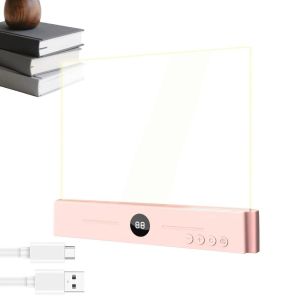 EDHO5 Rechargeable LED Book Light Transparent Flat Panel Flat Reading Light Portable Eye Protection Clear Night Light Reading In Bed