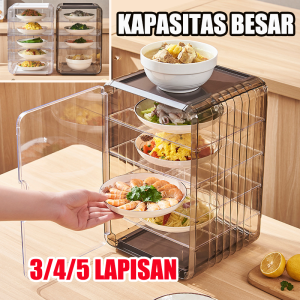 5 Tudung Saji Makanan Susun TUDUNG SAJI RAK MAKANAN BAHAN AKRILIK PREMIUM