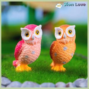 Jion Love Mini resin động vật cú bức tượng nhỏ vi cảnh quan xe Bảng điều khiển nhà máy tính để bàn Đồ trang trí
