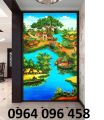 Mẫu tranh gạch 3d ốp tường phòng khách - 873SM. 