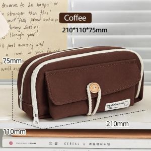 ZOOGGJZ Đa chức năng Túi bút chì Sức chứa lớn Vải Hộp văn phòng phẩm Sáng Tạo Túi đựng đồ Đồ dùng học sinh