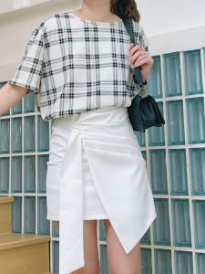 Dressupcorner กระโปรงเอวสูงดีเทลหน้า DCN01119