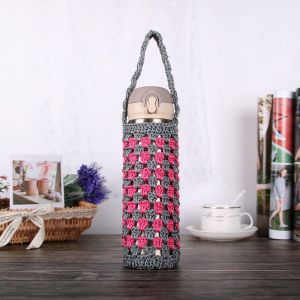 MUMU Portable Camping Accessories Phone Bag Knitted Cup Pouch Cup Sleeve Water Bottle Cover Water Bottle Carrier Bag
