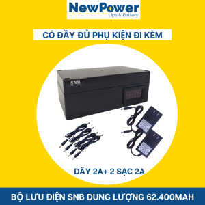 Bộ lưu điện gia đình 62.400mAh UPS 12V cho wificamera sử dụng pin Lithium BH 12 tháng xuất xứ VN