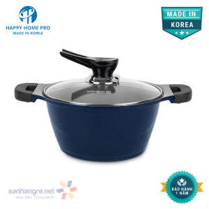 Nồi chống dính ceramic Happy Home Pro Yoori - 24cm (Xanh Navy) - Made in Korea