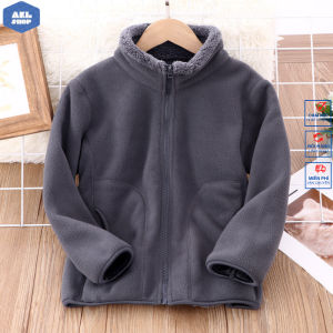 Áo khoác bé trai 30-64kg size đại MAMDADKIDS áo khoác lông cừu mùa đông dày ấm cho bé 5 đến 15 tuổi