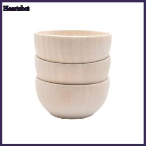[Heartsbat] 57 x 30MM Smll Childrens Painted Wooden Bowl DIY Wooden Crafts Decoration Room