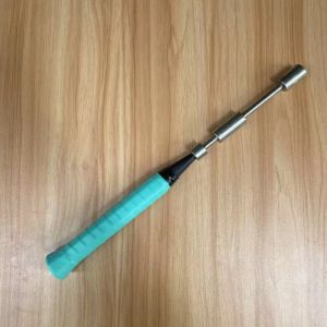MEEU Stainless Steel Racket Swing Trainer Removable Adjustable Weight Training Tool Badminton Portable Force Stick Badminton Training Stick Sport Equipment