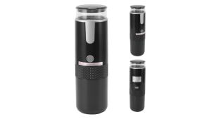 Portable Coffee Machine Compatible for K Cup Capsules and Ground Coffee Rechargeable Handheld Manually OperatedCoffeemaker Machine for Car Travel Camping Hiking