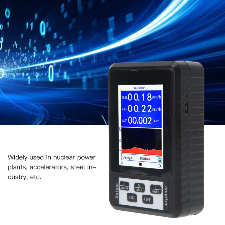 Geiger Counter, Battery Powered LCD Display Nuclear Radiation Detector