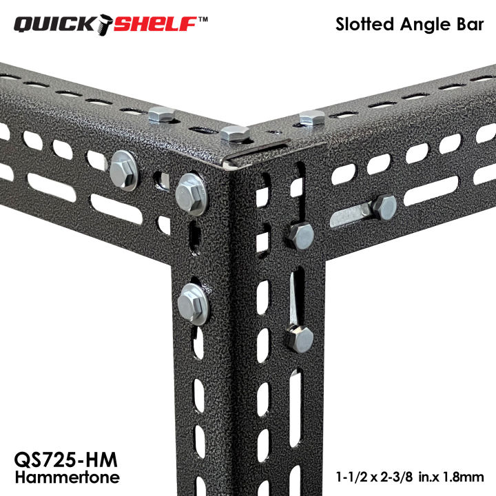 QS725 40x60mm BIG SLOTTED STEEL ANGLE 1.5"x2.4"x1.8mm DIY Storage