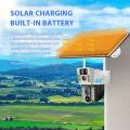 MYHYPERGEAR V380 PRO Outdoor Solar CCTV Camera wifi connect 360 Panoramic Dual Cameras Smart Wifi 4G Camera With Big Speaker Support Two-way Voice Intercom HD Full Color Night Vision VCS03. 