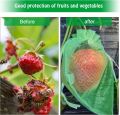 100 Pieces Green Fruit Protection Bags- 6x8 Inch Fruit Netting Bags with Drawstring,Garden Fruit Cover Mesh Bag to Protect Plants from Pest Birds Squirrels. 
