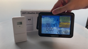 Digital WiFi Weather Stations with Instantly Indoor Outdoor Thermometers Hygrometer and Lunar Phase Color Display