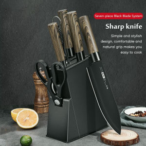 🚀SG STOCK🚀New knife set 7-piece kitchen knife set stainless steel kitchen knife fruit knife cooking knife scissors Kitchen knife set Slicing knife Chef knife Fruit knife Kitchen Knife Chopper Knife