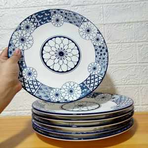 SET FOR 6 PCS 10.5 RHYME BLUES DINNER PLATE SIZE 10.5 INCHES / PORCELAIN WARES  / CERAMIC WARES / CELADON MATERIAL DINNER PLATE SIZE 10.5 INCHES