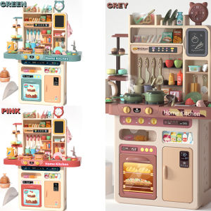 93.5cm Kids Big Kitchen Toy Pretend Play Set Spraying Mist Steam Mainan dapur cooking toys for kids girl