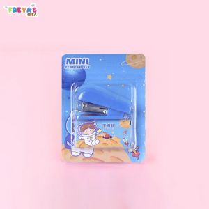 FR-A50 Staples Mini Set Karakter Animal Warna Pastel Portable / Stapler Kecil Set Isi Hekter 24/6 Stasionary Perlengkapan Kantor Import