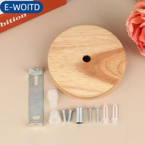 E-WOITD 10 12cm gỗ cơ sở đèn Trần Hiện Đại Tấm trần bằng gỗ chủ Mặt dây chuyền đèn phù hợp cơ sở đèn chùm DIY phụ kiện chiếu sáng