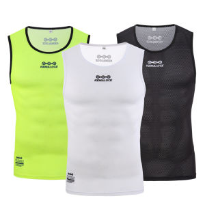 KEMALOCE Breathable Men Cycling Base Layer Singlet White/Black/Yellow 2023 Cool Sports Sleevess Shirts Quick Dry Road Summer MTB Vest Sports Undershirts