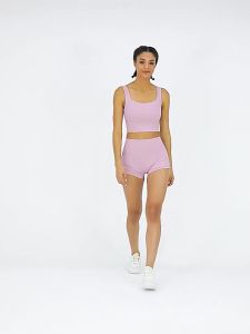 Gửi hàng từ Trung Quốc [2025] Áo vest yoga có gân mới áo ngực thể thao chống sốc U Áo yoga có áo ngực tích hợp cho thể dục và thiết kế lưng đẹp 042
