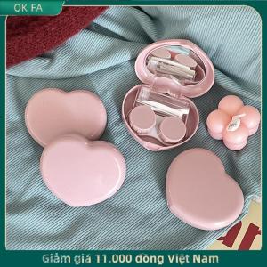 QK FA ✨ Dễ thương kẹo màu Kính áp tròng trường hợp gương đồng hành hộp du lịch dễ dàng mang theo lưu trữ
