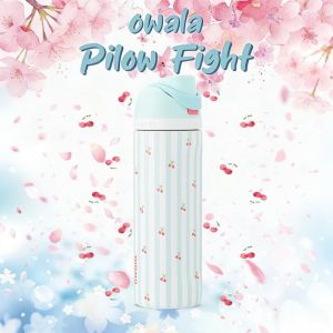 ready stock Original 【100% Authentic】Owala FreeSip Pillow Fight Water Bottle 24oz/32oz Leak-Proof with Built-in StrawBPA-Free for Sports