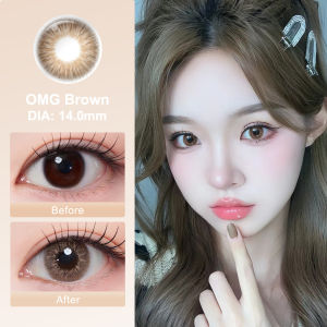 【Brown Series】 Magister Contact Lens Graded(0.00~-6.00) 1Pair(2Pcs) Natural Brown Colored Contact Lenses Original Makeup Lens
