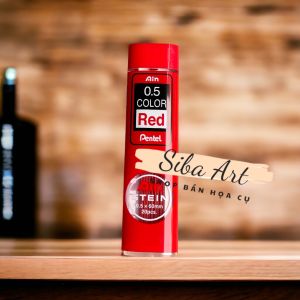 Ngòi chì kim màu Pentel ruột bút chì kim bấm màu xanh/ đỏ size ngòi 0.5mm