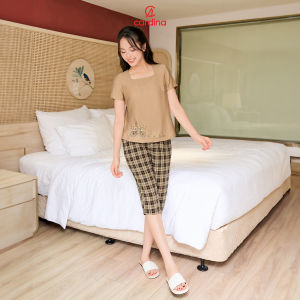 Đồ bộ nữ CARDINA chất liệu đũi bamboo cổ vuông form basic kiểu dáng đơn giản thoải mái trẻ trung 4BDL05