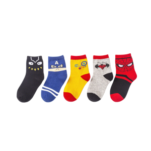 LJMOFA Kids Sock for Baby Absorbent and Breathable Cartoon Mid-Calf Tube Socks for Kids 1-12 Yrs