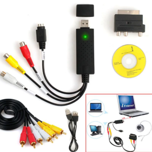 Chuyên nghiệp USB2.0 chuyển đổi VHS sang DVD Video Capture Kit Cáp RCA Kit thích hợp cho Win10