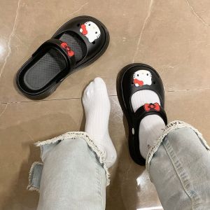 [Free Shipping] WomenS Clogs Outdoor Wear Height-Increasing Non-Slip Thick-Soled Slippers Two-Way Wear Closed-Toe Design