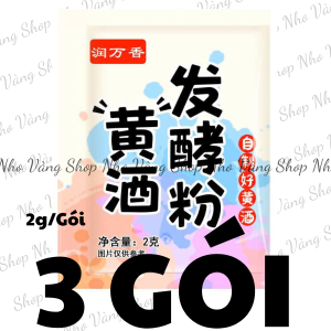 【10 gói】men ủ rượu nữ nhi hồng trạng nguyên hồng 2g