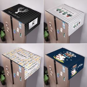 ผ้าคลุมตู้เย็นกันฝุ่น 2024 ร่วมสมัย สองประตูตู้เย็น Dust Cap ปลอกหมอนอิงผ้าเช็ดตัว