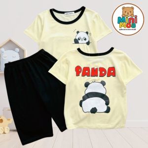 [9–27kg] Bộ Tay Ngắn Quần Lửng Thun Lạnh MINKY MOM In Hình Dễ Thương Cho Bé TN-IN204