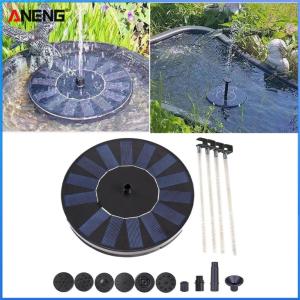 【ANENG】Floating Solar Fountain Pump 1.2W 1.4W with 7 Nozzles for Garden Pond Water Fountain